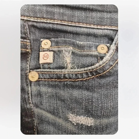 AG Adriano Goldschmied The Prima Cigarette Leg Distressed Jeans Size 25R - Picture 13 of 16